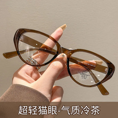 ZIROSAT 81059 New anti blue  Ultralight  TR90 Myopia Glasses Retro Square Optical Prescription Eyeglasses Frame For Men Or Women