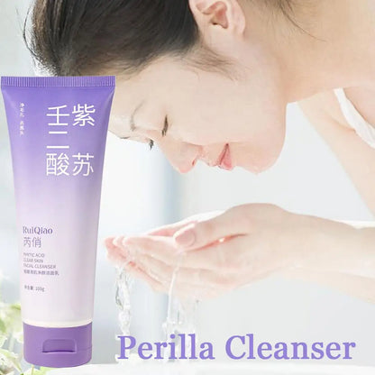 Moisturizing Facial Cleanser Perilla Essence Deep Cleaning Gentle Oil Control Acne Removal Shrink Pores Cleanser Face Skin Care