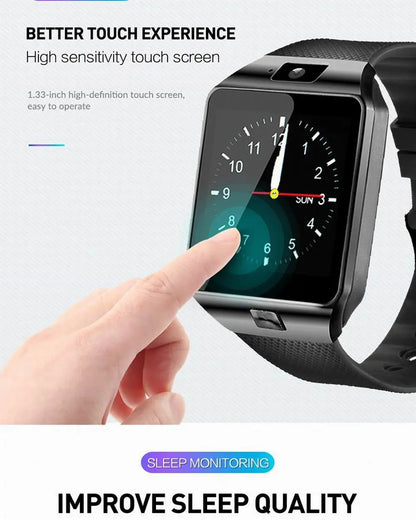 DZ09 Smart Watch Men Women Full Touch Screen Sport Waterproof Pedometer Smartwatch With Sim Card Android Watch Connected Whatsap