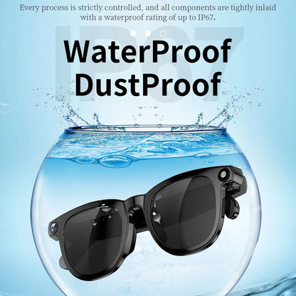 CY01 AI Smart Glasses with ChatGPT DeepSeek 8MP Camera 32GB Storage Bluetooth Calls Voice Wake Music Play