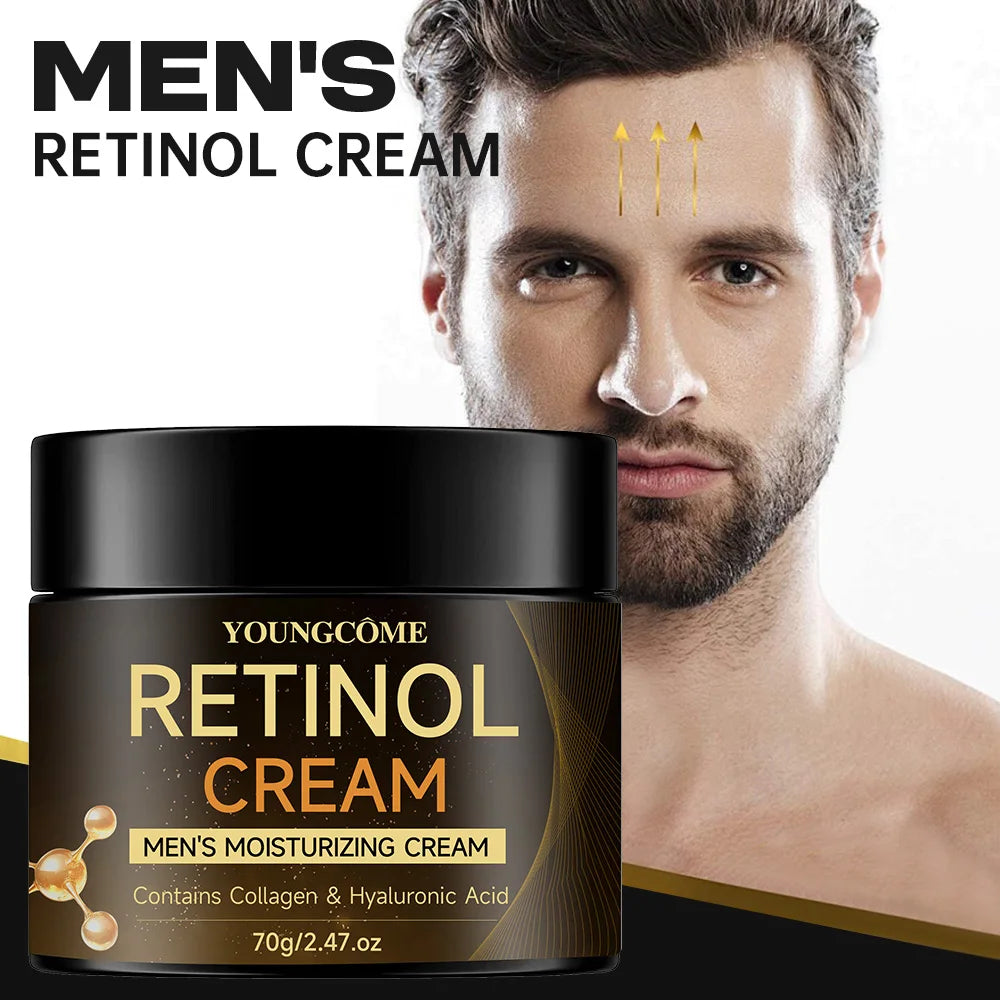 Men's Retinol Moisturizing Cream - Anti-Aging, Wrinkle-Reducing, Skin-Firming Face Cream for Men,Restores Youthful Glow 40g/70g