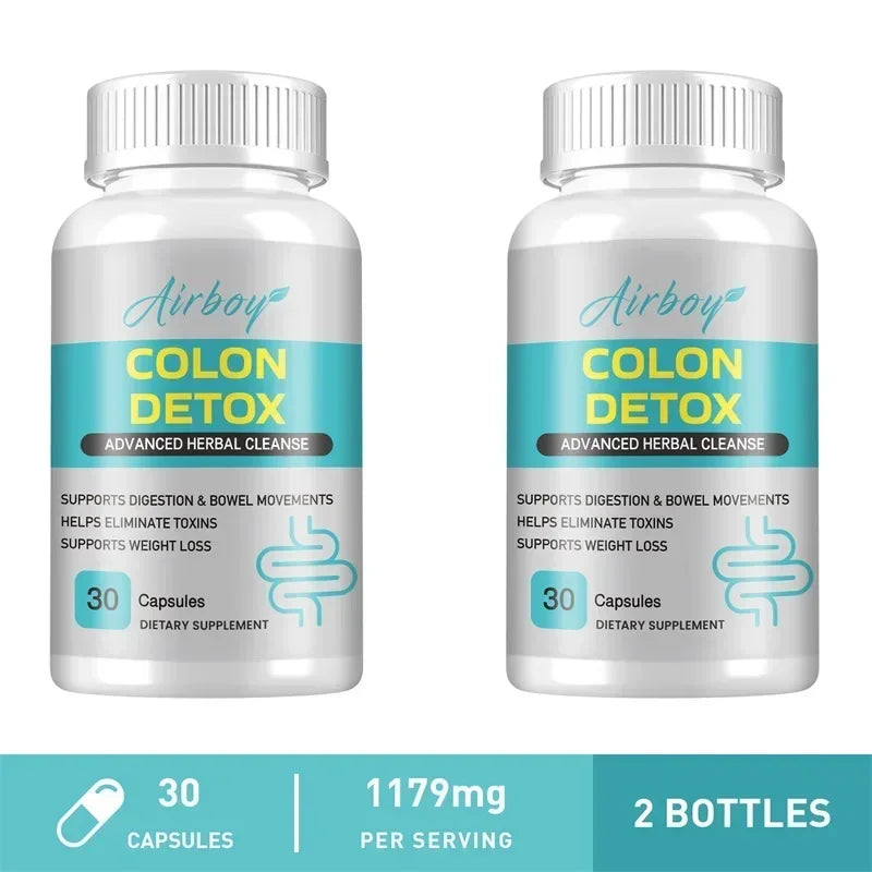 Colon Detox - Supports Digestive Health, Promotes Colon Cleansing and Detoxification, Relieves Constipation, and Provides Energy
