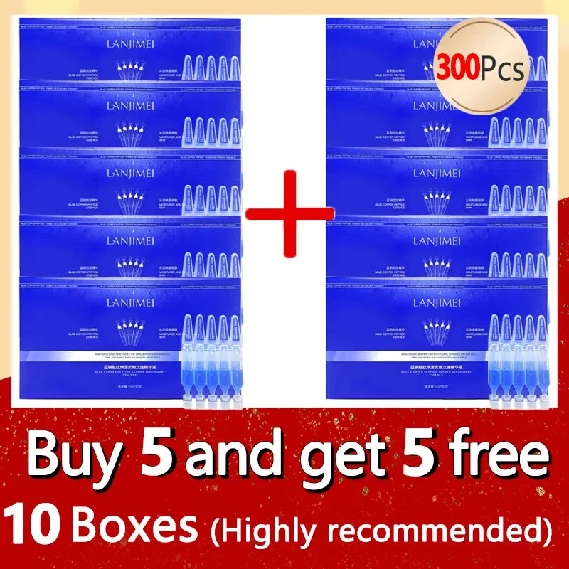Blue Copper Peptide Anti Wrinkle Serum Nicotinamide Whitening Brighten Essence Collagen Hyaluronic Acid Moisturizing Skin Care