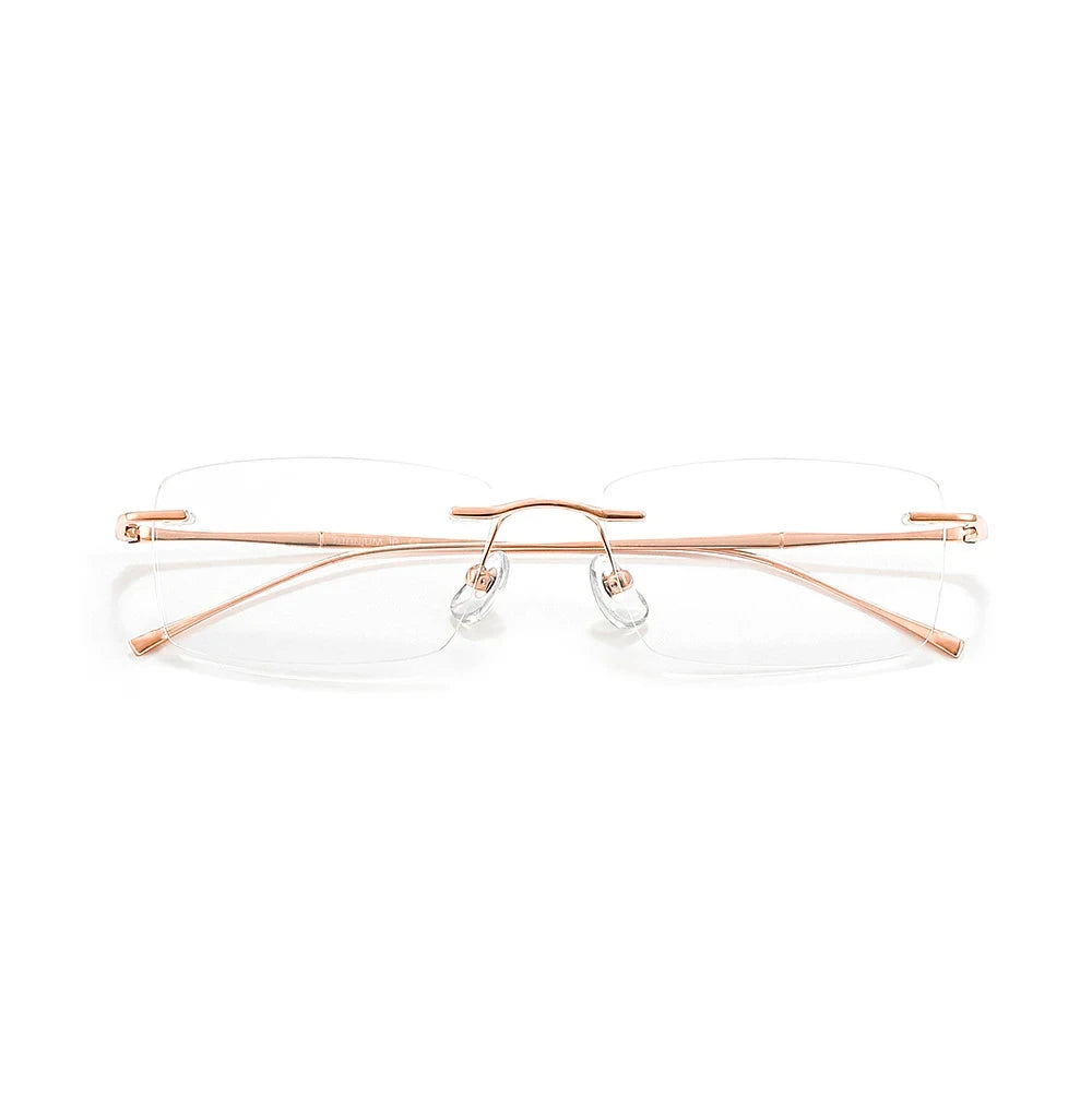 Ultra-light Pure Titanium New Rimless Glasses Frame Anti-blue Light Optical Frames Customize Prescription Eyeglasses for Men