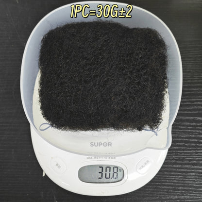 1Pc/30g Hair No Weft Brazilian Afro Kinky Curly Human Hair Bulk Remy Bulk for Braiding Extensions Natural Hai for Locs Braids