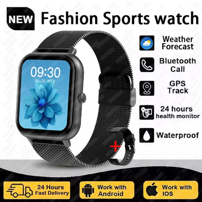 2025 New For Women Bluetooth Call Smart Watch Women Men Heart Rate Blood Oxygen Voice Assistant 100+Sports Ladies Smartwatch