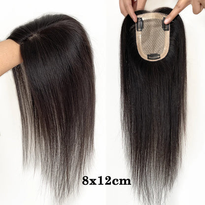 Breathable Silk Base Human Hair Women Toppers 4 Sizes Natural Scalp Top Virgin European Human Hair Pieces with Clips