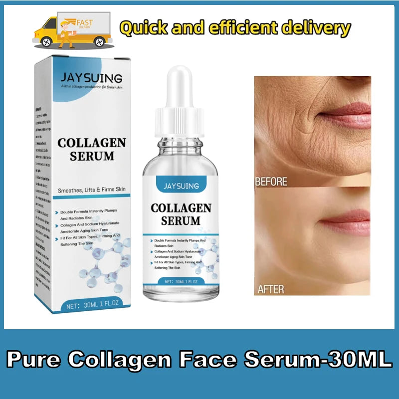 Pure Collagen Face Serum Remove Wrinkle Firming Lifting Anti-Aging Essence Fade Fine Lines Whitening For Moisturizing Skin Care