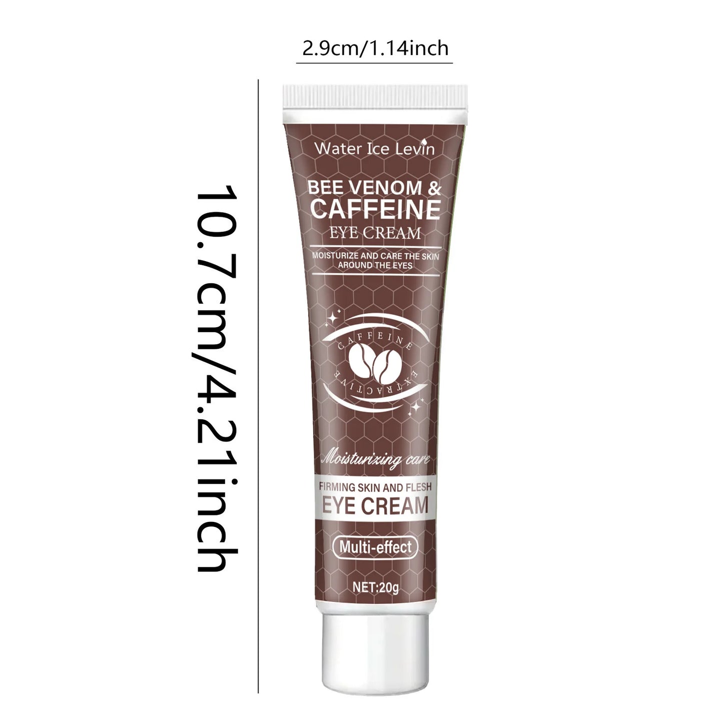 Bee Venom and Caffeine Eye Cream for All Skin - 20g, Deeply Nourishes and Tightens, Contains Aloe Vera and Avocado, Alcohol-Free