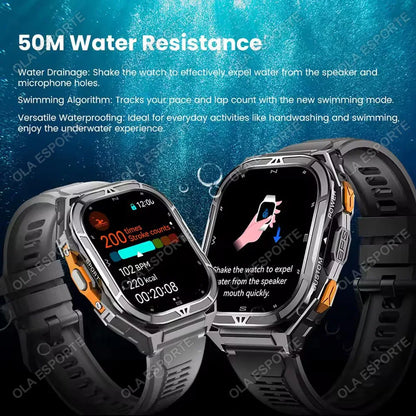 X5 Amoled 5ATM GPS Waterproof SmartWatch Men Built-in Dual-band GNSS Compass Military Sports Tracker Smart Watch Men Women 2025