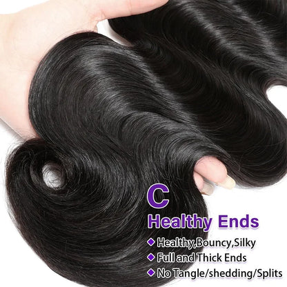 32 40 Inch 100% Unprocessed Brazilian Body Wave Human Hair Bundles Deal Natural Hair Body Wave 3/4 Bundles Hair Weave Extensions