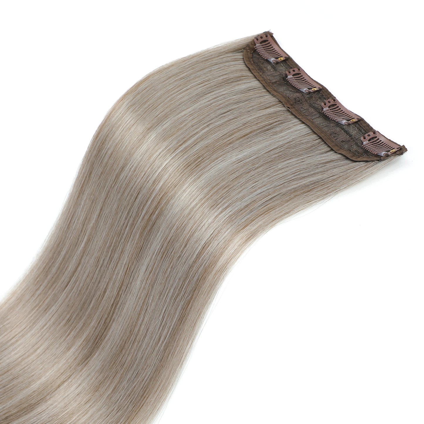 24Inchs Clips in Hair Extensions Long Straight Hairstyle Synthetic Blonde Black Hairpieces Heat Resistant False Hair