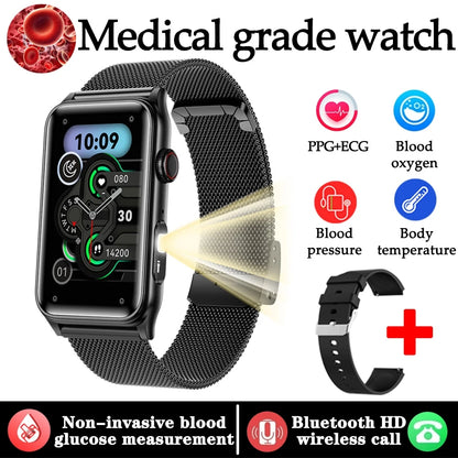 2025 New Medical Grade Health Monitoring Smartwatch Blood Oxygen Blood Pressure BT Call Women's Health smart Watch