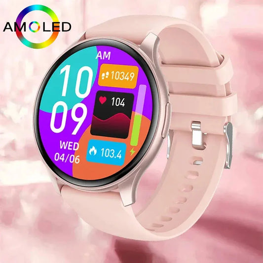2025New Smartwatch Women 466*466 AMOLED 1.43" HD Screen Blood Pressure Monitor Bluetooth Call IP68 Waterproof Sports Smart Watch