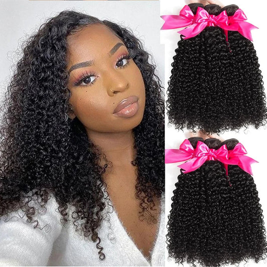 Kinky Curly Human Hair Bundles Deal 100% Unprocessed Brazilian Deep Curly Hair Weave Soft Remy Hair Extensions Tissage Natural