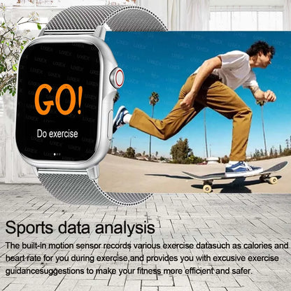 Extravagant Smartwatch Watch 2.01 Inch HD Christmas Gift Wireless Call Health Tracker Custom Photo Al Voice Christmas Gift Watch