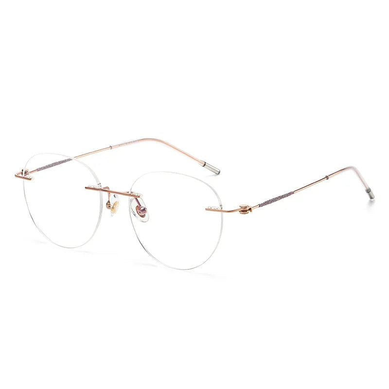 Xbora Ultra-light Titanium Men's And Women's Frameless Anti-blue Light Myopia Glasses Frame Prescription Optical Eyeglasses 6073