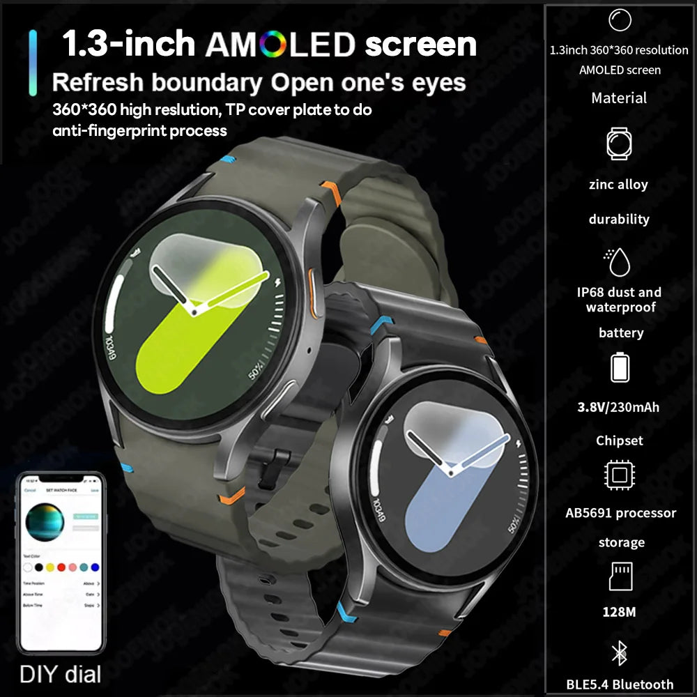 Watch 7 mini NFC GPS Smart Watch Women Health Sport Watch AMOLED Display Heart rate Games Bluetooth call Waterproof Men Watch