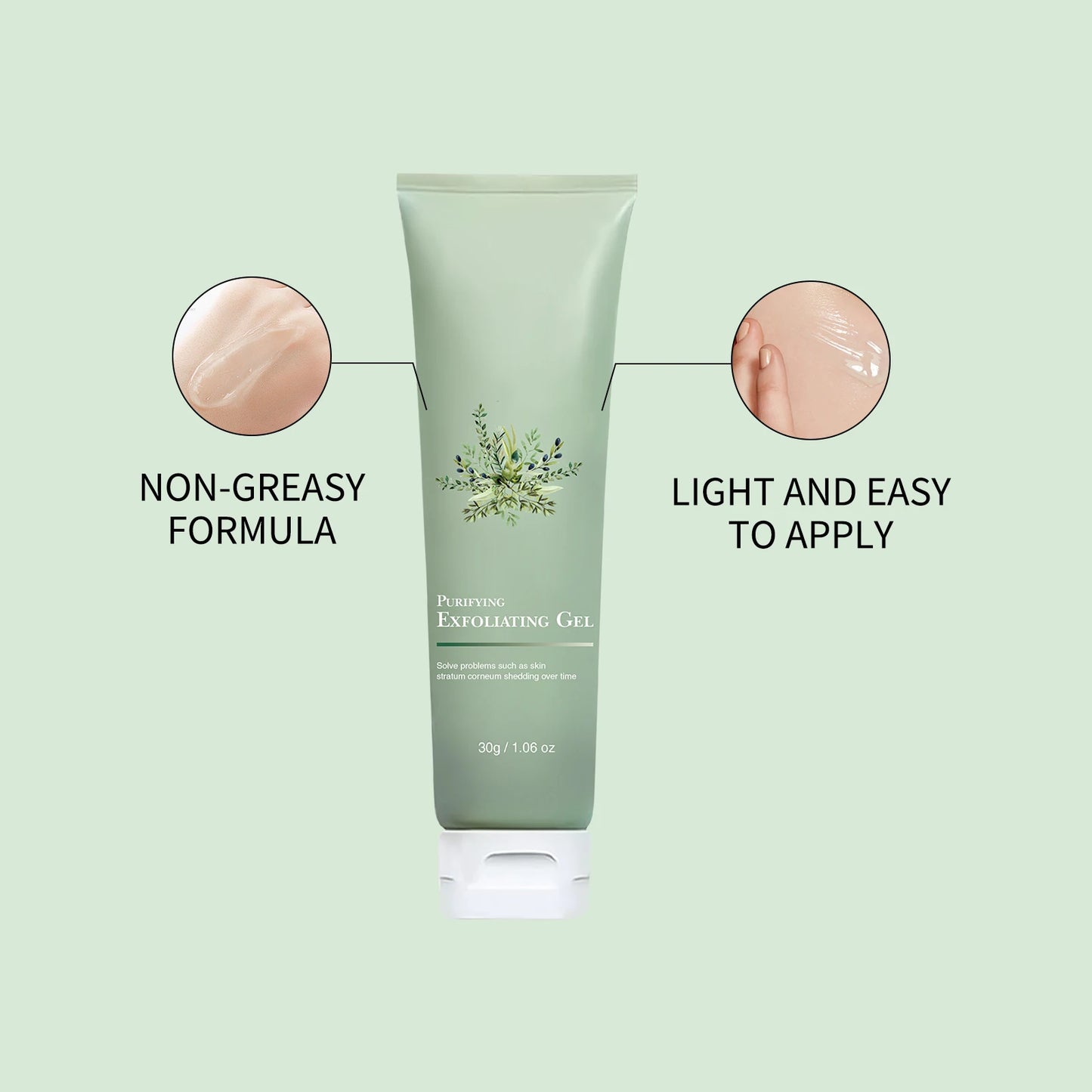 Purifying Exfoliating Gel 300g - Gentle Face Scrub for Dead Skin Removal, Brightening & Hydrating, Improves Skin Texture