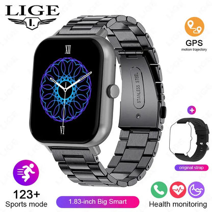 LIGE Smart Watch Women Smartwatch 2024  Bluetooth Answer Call Voice Assistant Whatsapp Reminder IP67 waterproof Men Smart Watch