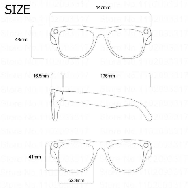 AI Translation Smart Glasses For Men Women 100W Camera Bluetooth Call Playing Music Identify Pictures ChatGPT For Travel Meeting