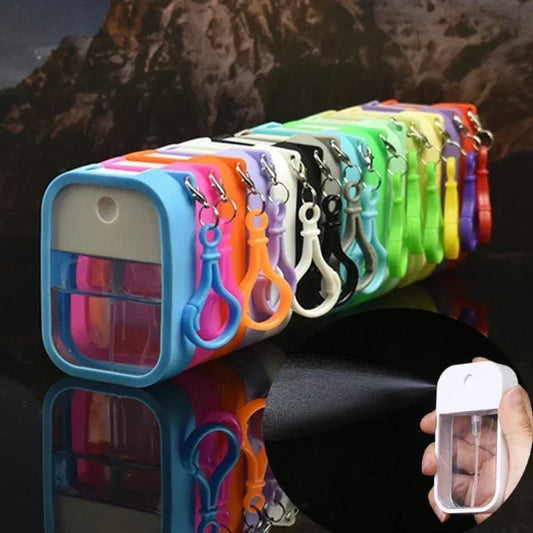 CNKESS 38ml Spray Small Sanitizing Spray Scented Vegan Hand Sanitizer  with Keychain Perfume Alcohol Water Spray Bottle Travel