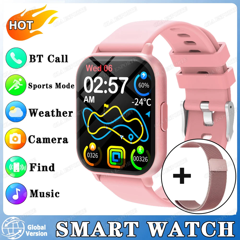 New Women Bluetooth Call Smart Watch Heart Rate Menstrual Tracking Health Smartwatches Waterproof Men Smartwatch For Android IOS