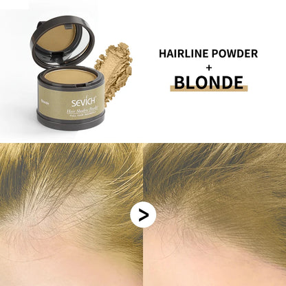 Sevich Waterproof Hair Line Powder 4g Natural Instant Hairline Shadow Powder Black Root Cover Up Forehead Hair Makeup Concealer