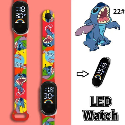 Stitch Children Watches Girls Waterproof Sport Touch Screen Watch for Women Waterproof Digital Clock Bracelet Gifts