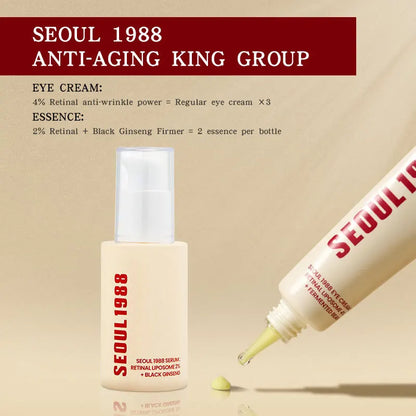 Seoul 1988 Eye Cream, Retinol Serum, Anti-Wrinkle, Anti-Aging, Skin Elasticity, Pigmentation, Niacinamide, Korean Skincare