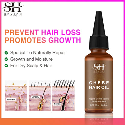 SEVICH Chad Chebe Oil Hair Regrowth Growth Oil Anti Hair Loss Chebe Butter Hair Mask Deeply Moisturization Repair Damaged Hair