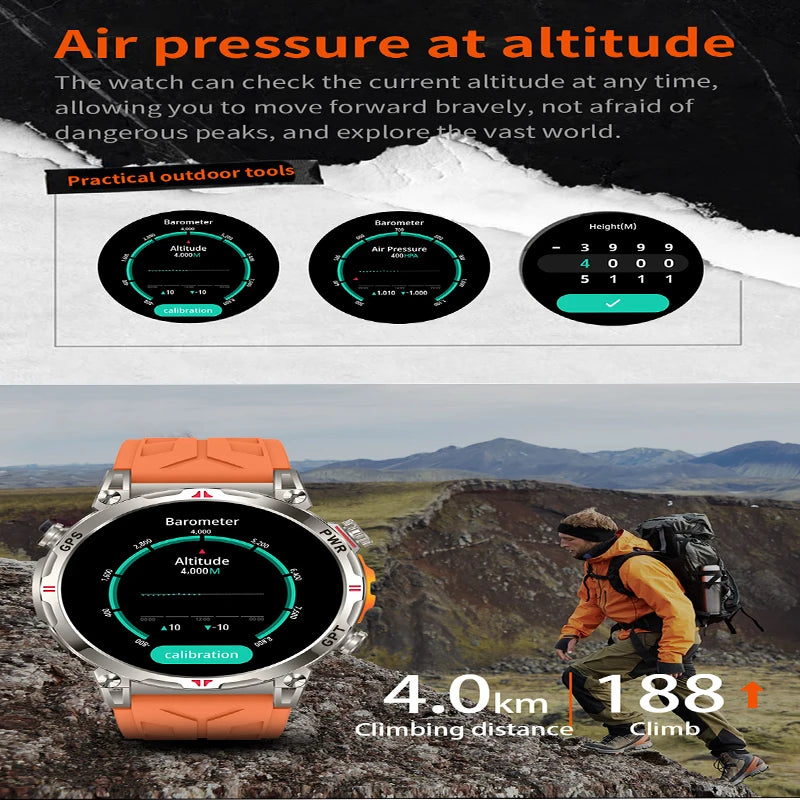 2025 GPS Sports Smart Watch GPT AMOLED 1.56 inch 488 * 488 Heart Rate Blood Oxygen Blood Pressure Monitoring 3ATM Smartwatches