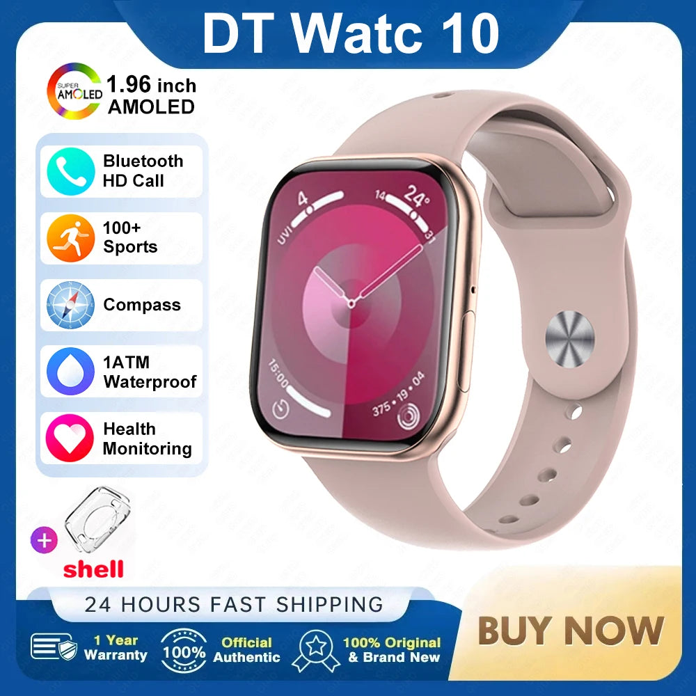 2025 For IOS GPS NFC Watch 10 Smart Watch Men HD AMOLED Memory Music 3D Surround Bluetooth Call Waterproof Smartwatch Woman