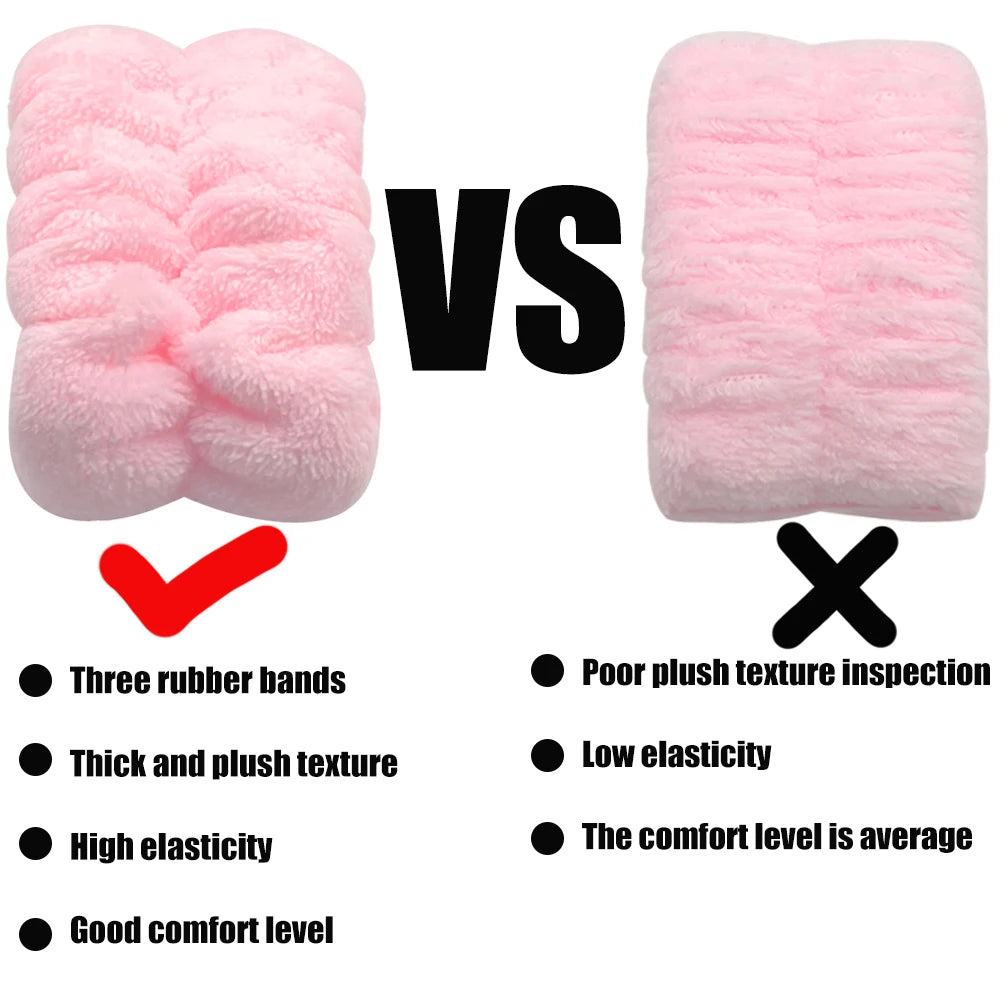 3/7pcs Makeup Headband Set Skincare Headbands Sponge Cloth With hairpin Wristband For Women Girl Washing Face Spa Accessories