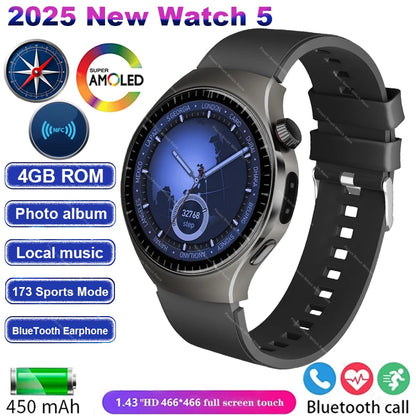 Original For Huawei Watch 5 Smartwatch 2025 Sensor Window AMOLED 4G ROM NFC Compass Clock Bluetooth Call Smart Watch Men Women