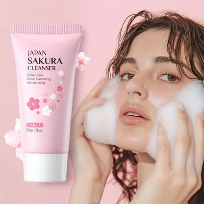 Sakura Facial Cleanser Oil Control Hydrating Gentle Deep Cleansing Suitable for All Skin Types 50g