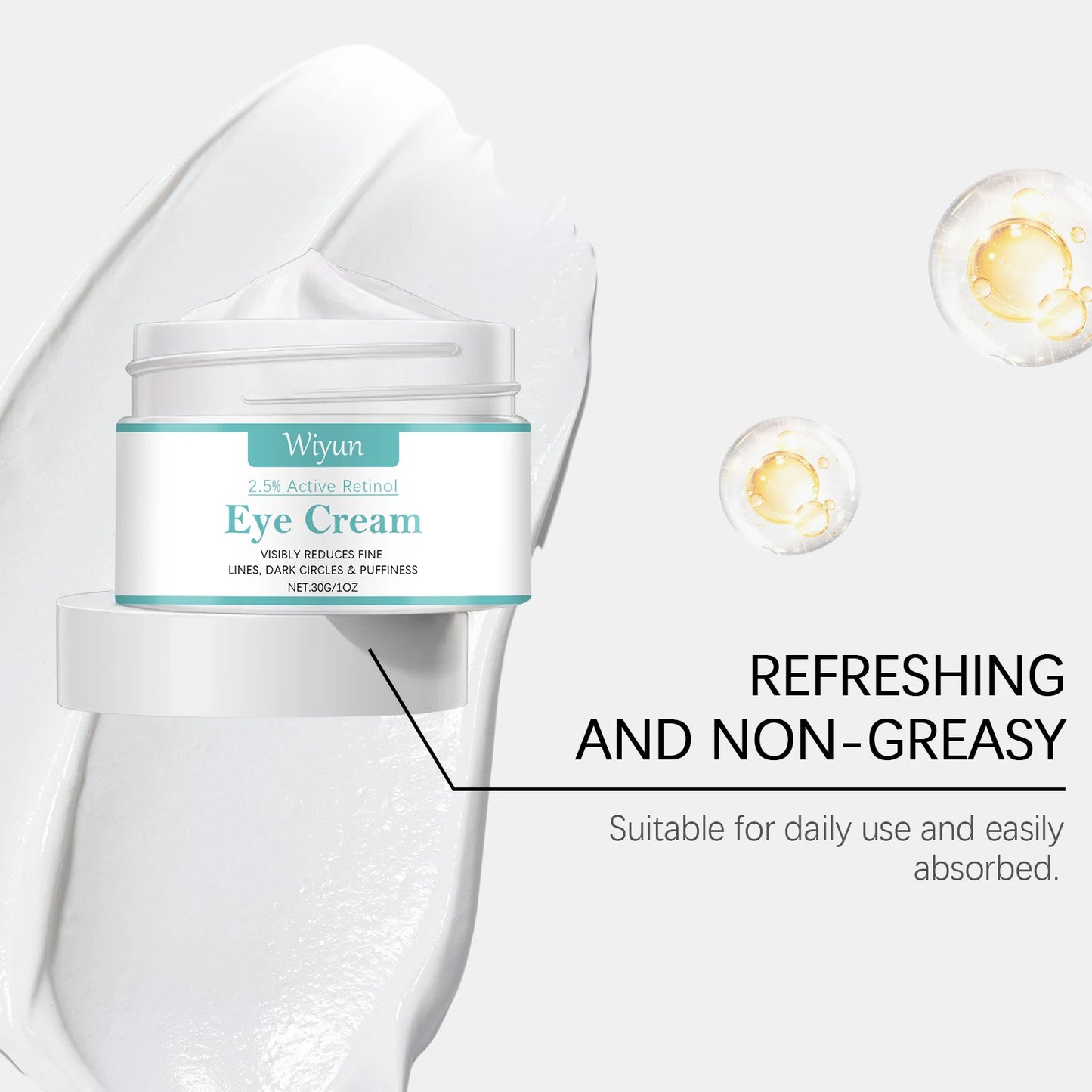 Retinol Eye Cream for Dark Circles Daily Anti-Aging Under Eye Cream Fight Fine Lines Wrinkles Puffiness Removal Eye Skin Care