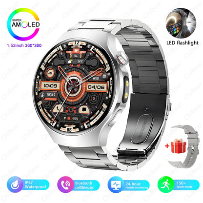 2025 New Outdoor GPS Sports Smart Watch Men AMOLED HD Screen Heart Rate Monitor For HUAWEI Bluetooth Call Waterproof Smartwatch