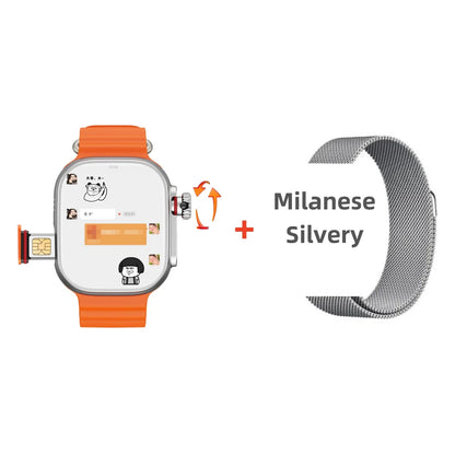 CDS9 S9 Ultra Smart Watch Android 4G Network Simcard 2.2inch 448*528 Amoled Heart Rate Monitor Google Play Store Video Calls