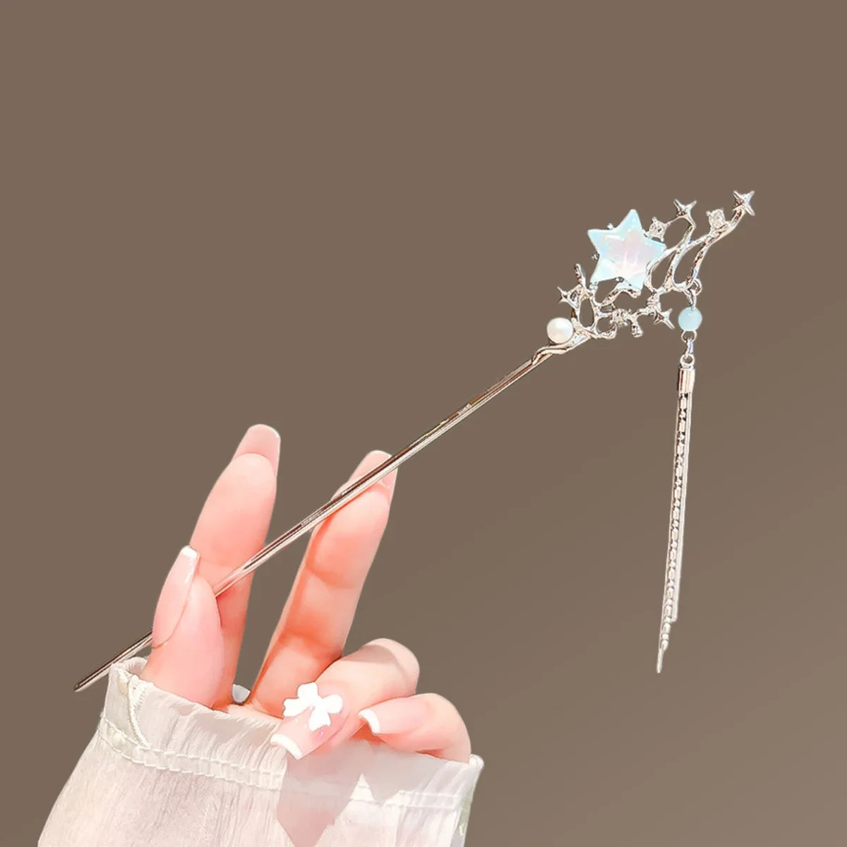 Light Luxury Flower Hairpin For Women Chinese Style Floral Butterfly Tassel Hair Stick Elegant Metal Jewelry Hairpin Hair Clips