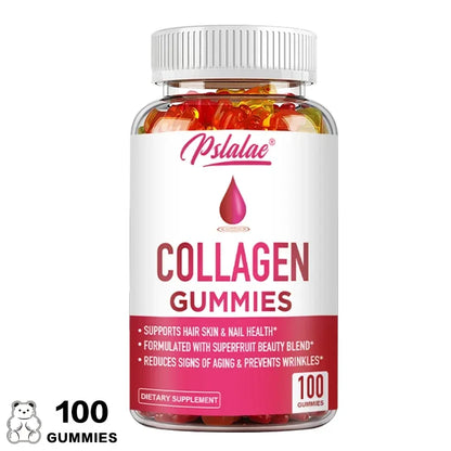 Collagen Gummies for Antioxidant Skin, Hair, Joints, Calcium Absorption, Digestion Immune System Health Supplement, Non-GMO