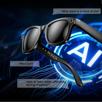 800W Pixel Sunglasses L801 AI Smart,Real-time Translation Transparent Mirror Glasses Call Voice Assistant