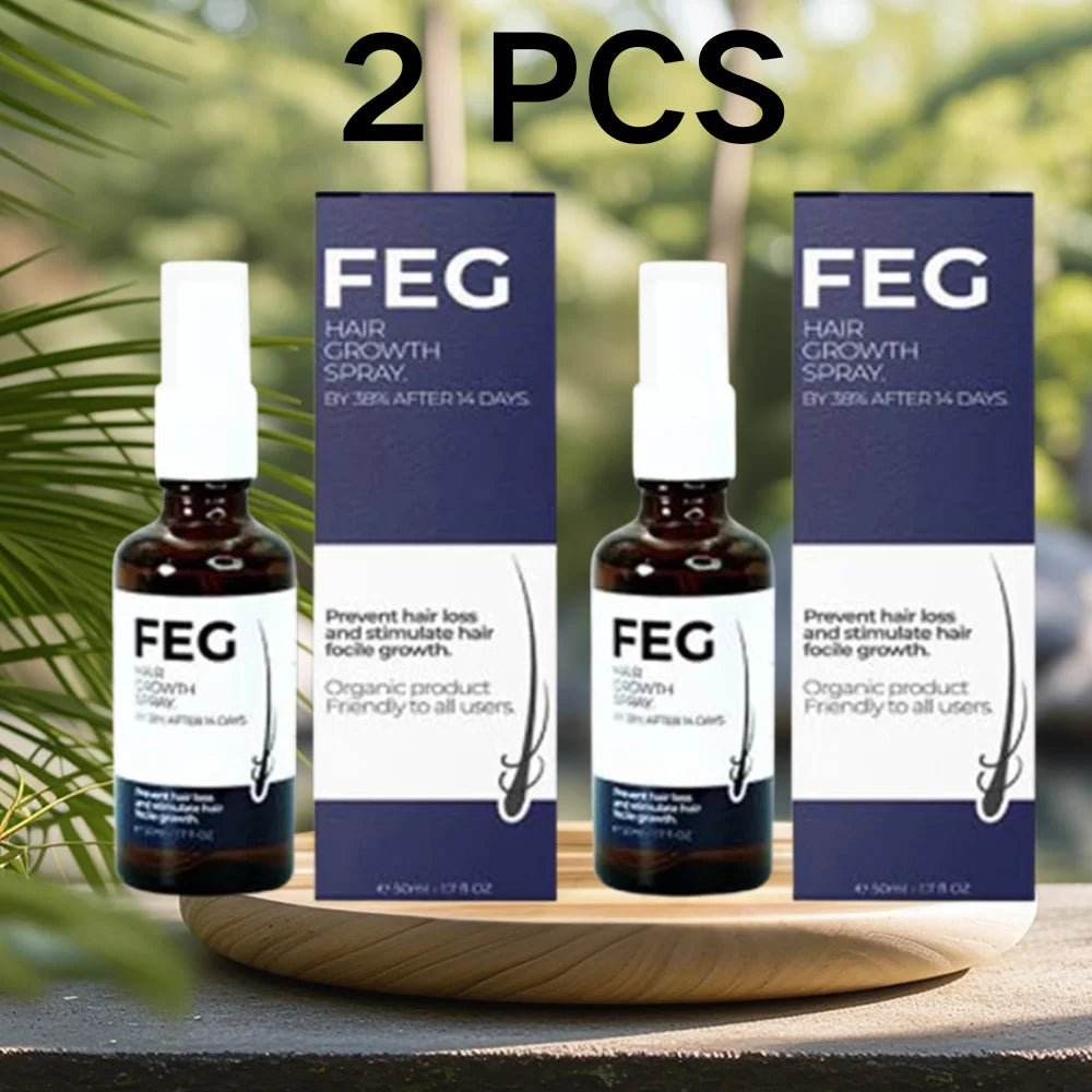 FEG Original Organic Hair Growth Spray  Nourishment Spray Longer Thicker And Healthier Hair Care Improve Hair Loss Hair Care