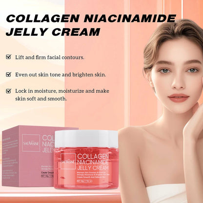 Collagen Jelly Cream Niacinamide Hydrolyzed Collagen 24h Glow & Lifted Look Moisturize Skin Elasticity & Hydration Face Cream
