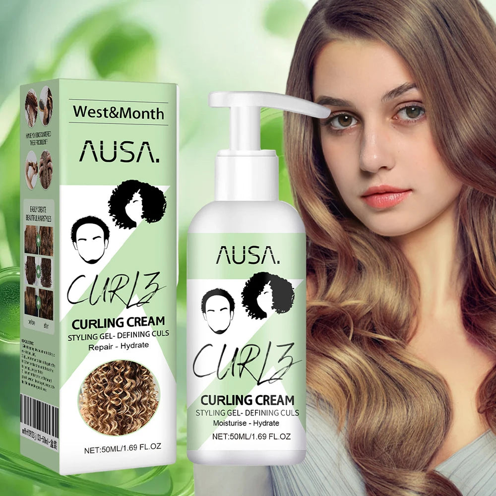 Hair Volumizing Cream Curling Anti-Frizz Bouncy Resilient Lotion Hair Conditioner Volume Lift Styling Defining Nourishing Cream