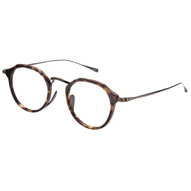Plate Titanium Eyeglass Frame Retro Multilateral Men's And Women's Eyeglass Frame Light Luxury Optical Prescription Frame K1113