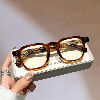 Classic Vintage Glasses Frame Men Women Ultralight TR90 Square Spectacles Frame Anti Blue Light Optical Eyeglasses