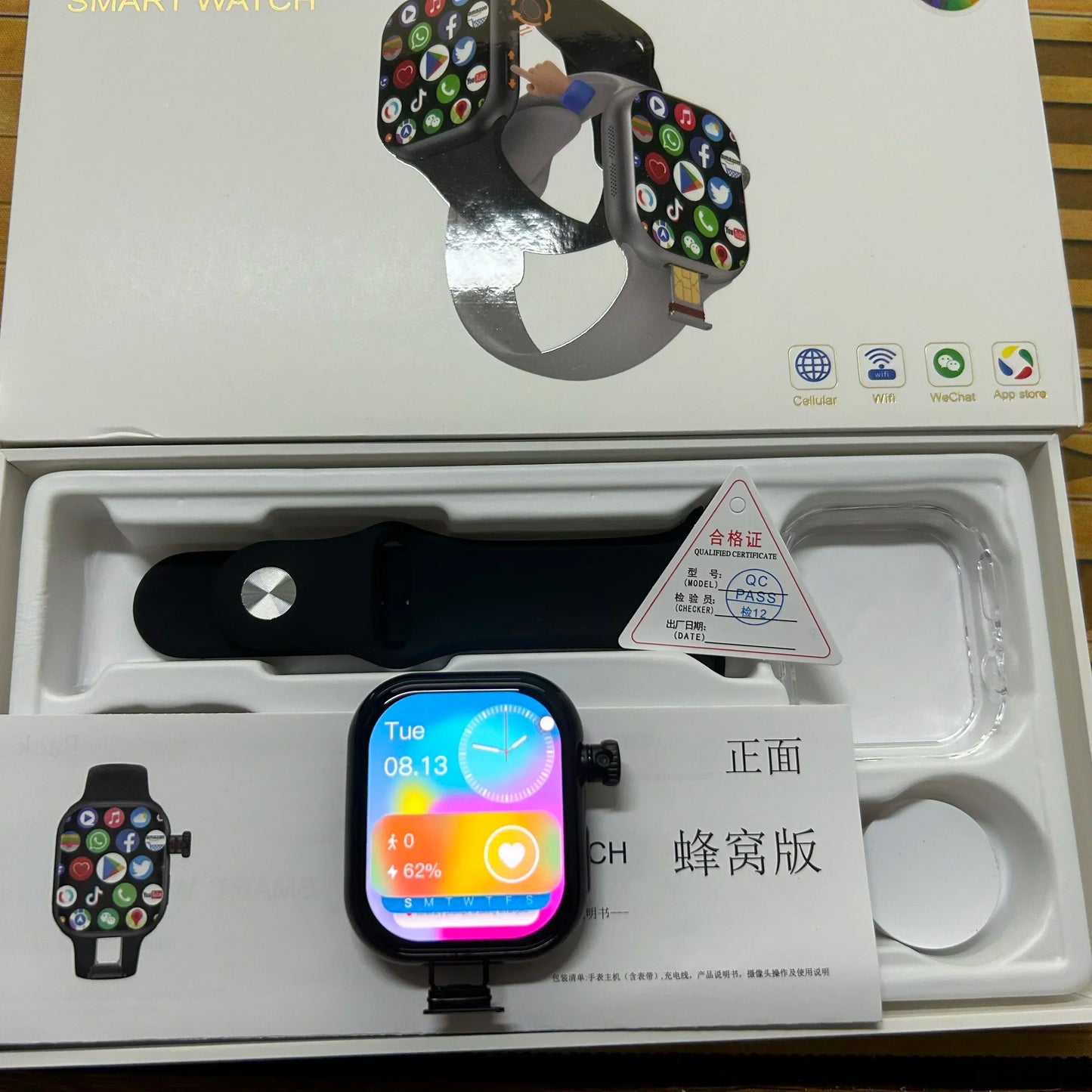 New Smart Watch CD20  Global Edition, 2.29-inch AMOLED Large Screen, 180 ° Rotating Camera, SIM Card, WiFi，GPS， Video call