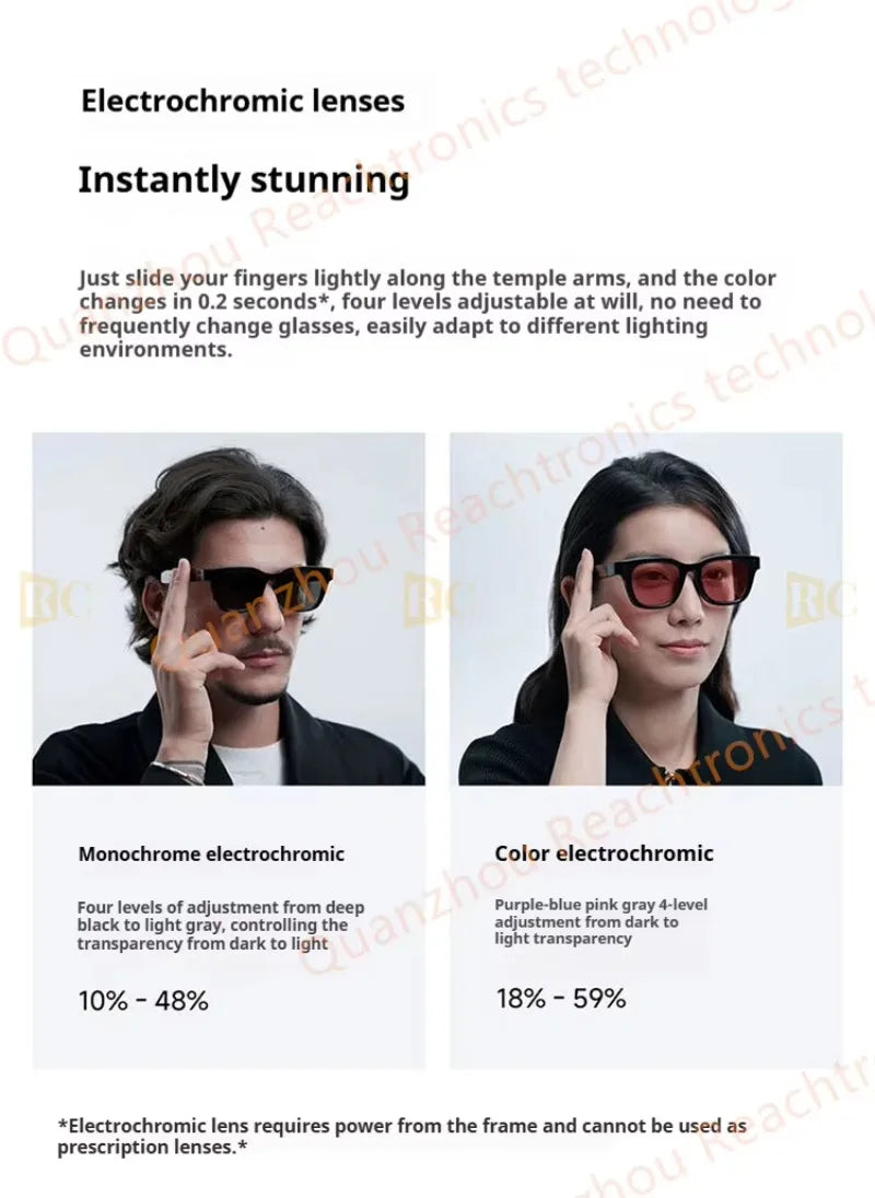 AI Glasses Smart Wireless BT Voice Call Glasses Vlog Photo Sunglasses Smart Translation Glasses