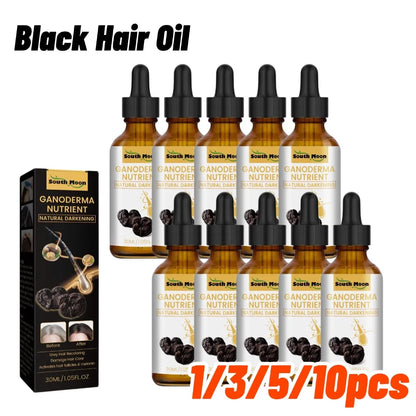 1/3/5/10pcs Gray Hair Treatment Serum White To Black Repair 100%Natural Color Black Rice Nourish Spray Anti Loss Hair High